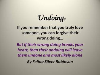 Saying of the Day-undoing